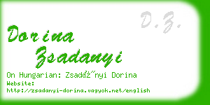 dorina zsadanyi business card